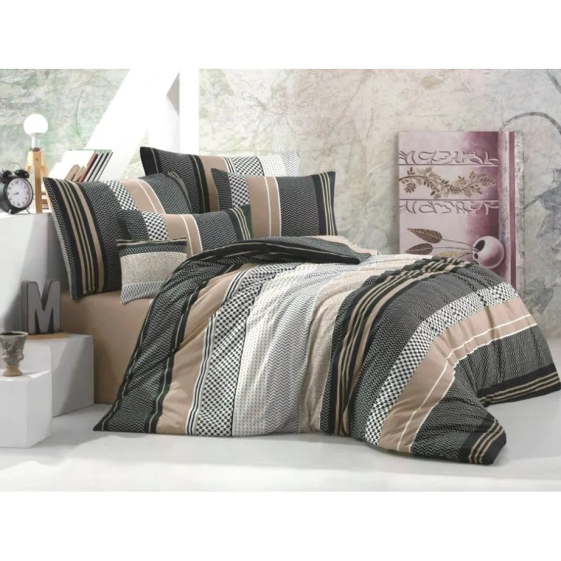 Bavlnené obliečky Sorento beige 200x220/2x70x90 cm