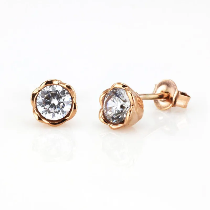MPM Ocelové náušnice z chirurgické oceli Earrings 7920, Gold
