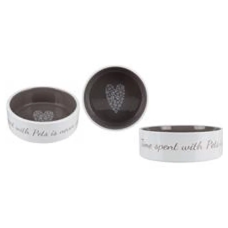 keramická miska Petďs home, krémovo/hnědošedá 0,3l/12 cm