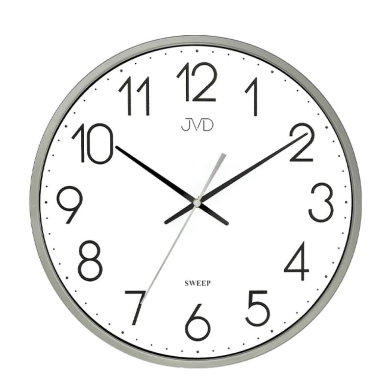 JVD Šedá tiché netikající hodiny JVD HX8016.5