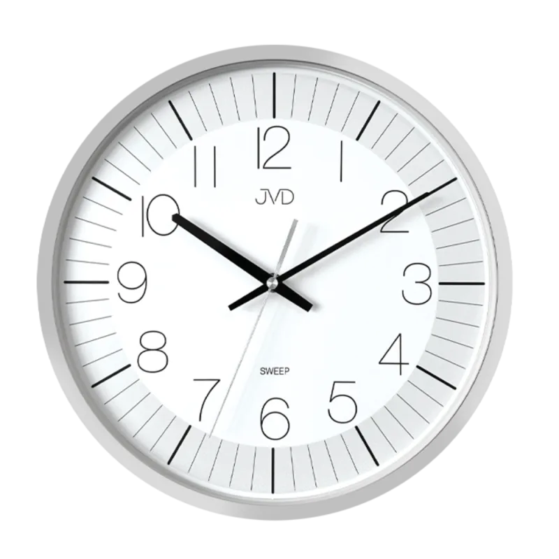 JVD Stříbrné tiché netikající hodiny JVD JVD HX8019.1
