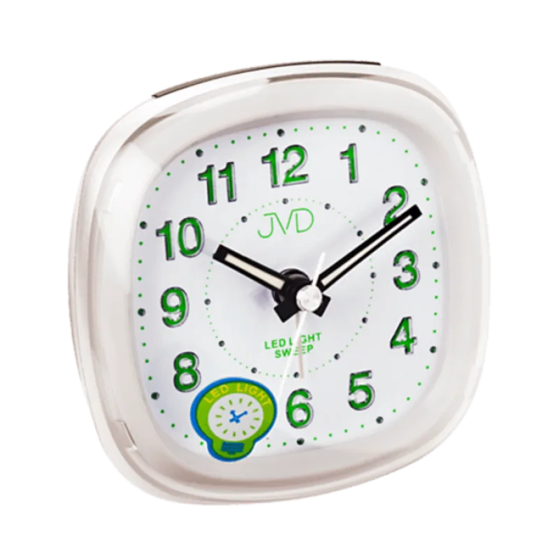 Ručkový netikající svítící budík JVD sweep SRP813.6 s LED osvětlením