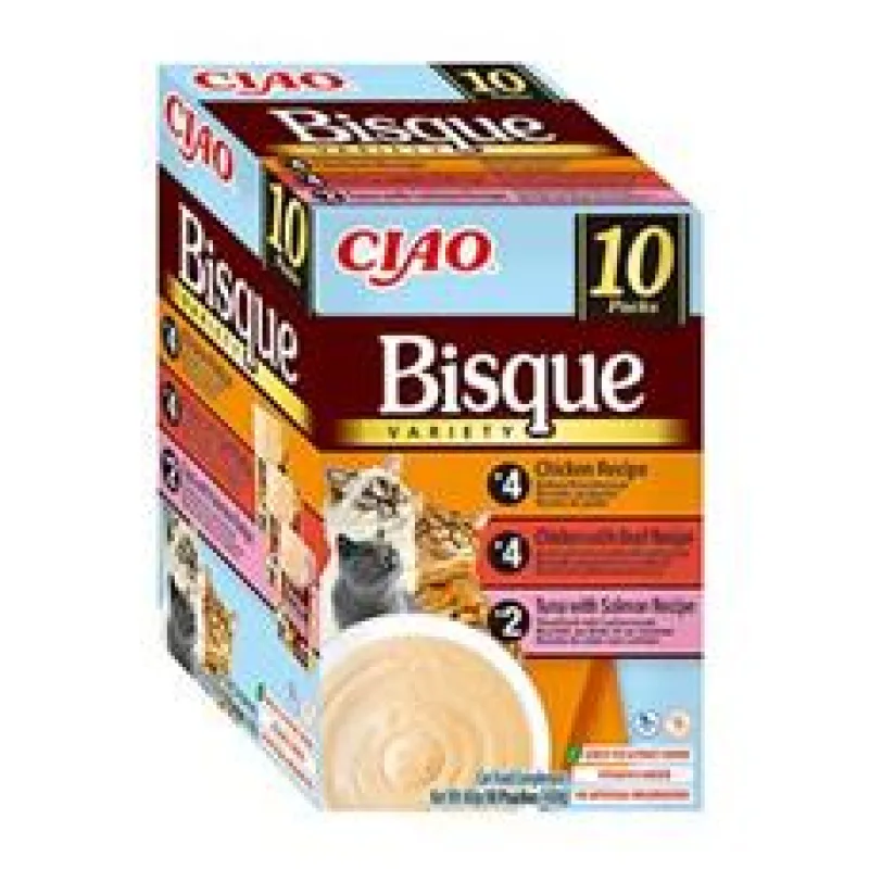 Churu Cat BOX Bisque Chick.&Chick.Beef&Tun.Salm. 10x40g