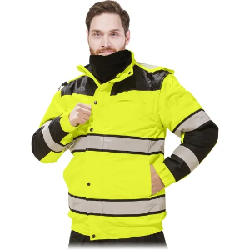 Reis MILLING YB 2v1 reflexná zateplená bunda žltá