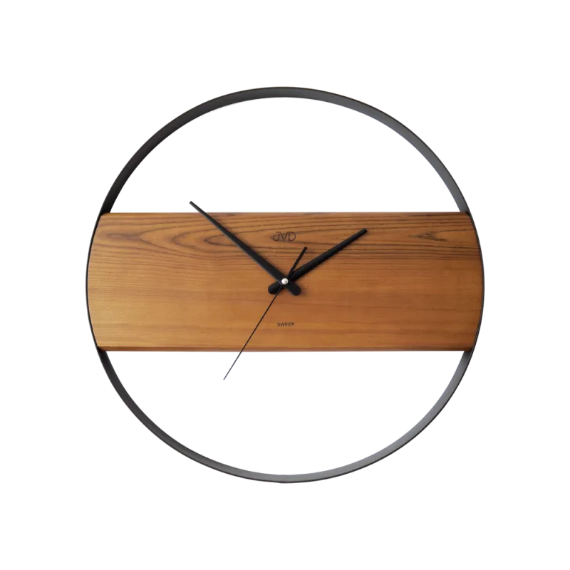 JVD Dřevěné designové kulaté hodiny JVD NS22007/11