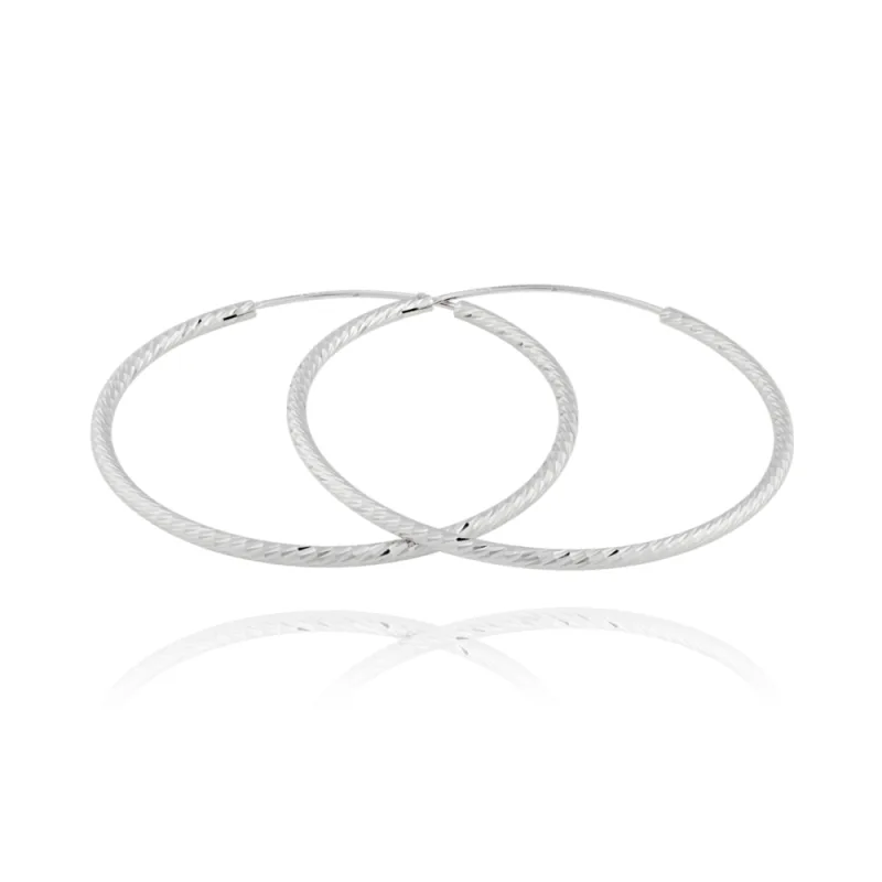 JVD Dámské gravírované stříbrné kruhové náušnice SVLE0215XD50025