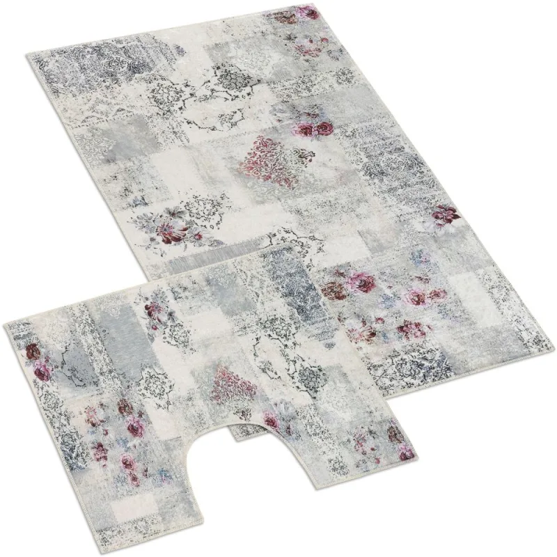 Kúpeľňová sada predložiek Ornament 3D 60x100 + 60x50cm