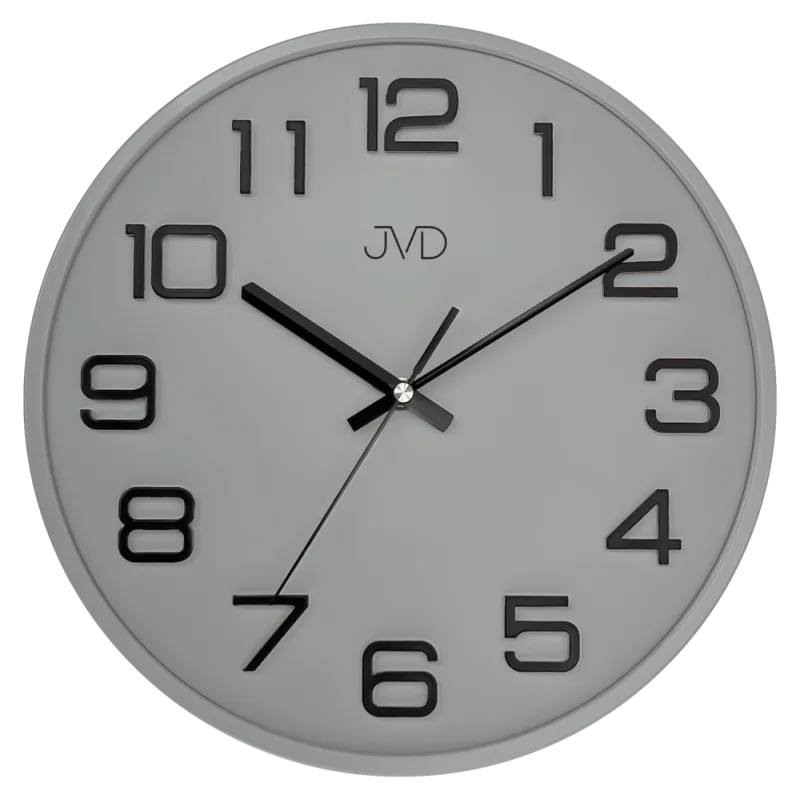 JVD Plastové šedá pastelové nástěnné tiché netikající hodiny JVD HX2472.13