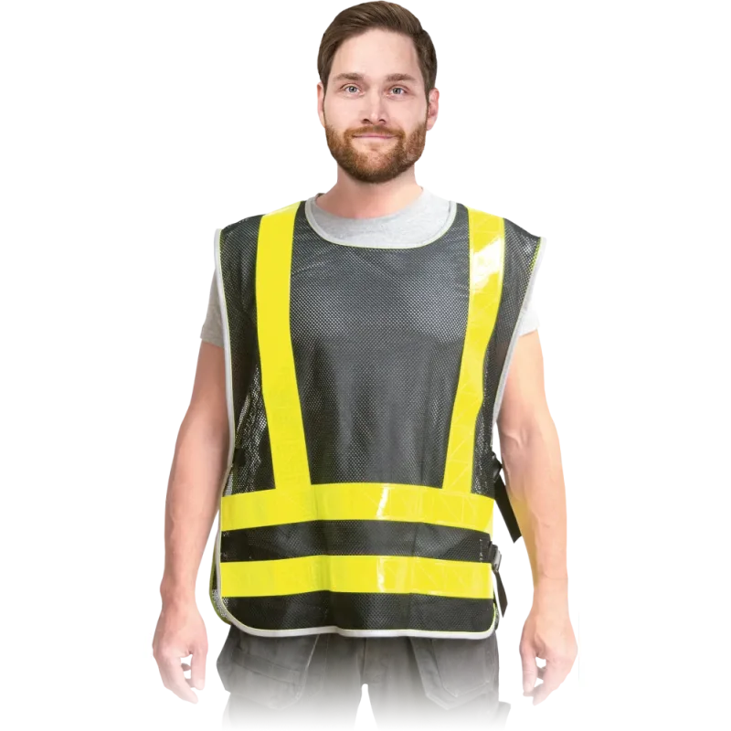 Lubmar KOS ROAD Sieťovaná vesta v tvare plášťa čierna UNI