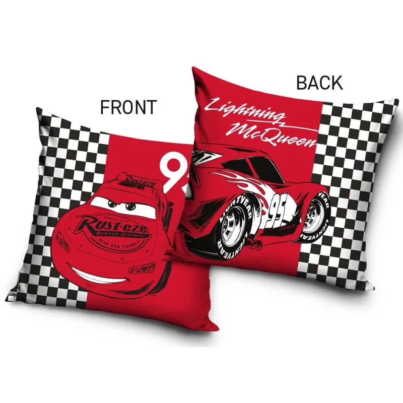 Detský vankúšik Cars Blesk McQueen Cielová Čiara 40x40 cm