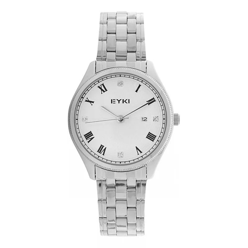 MPM Pánské klasické hodinky s datumovkou na nerezovém tahu EYKI Rafal - A W01E.10916.A