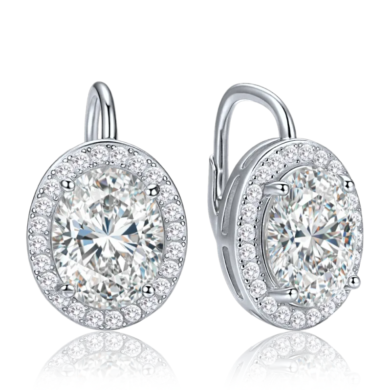 MINET Luxusní stříbrné náušnice se zirkony