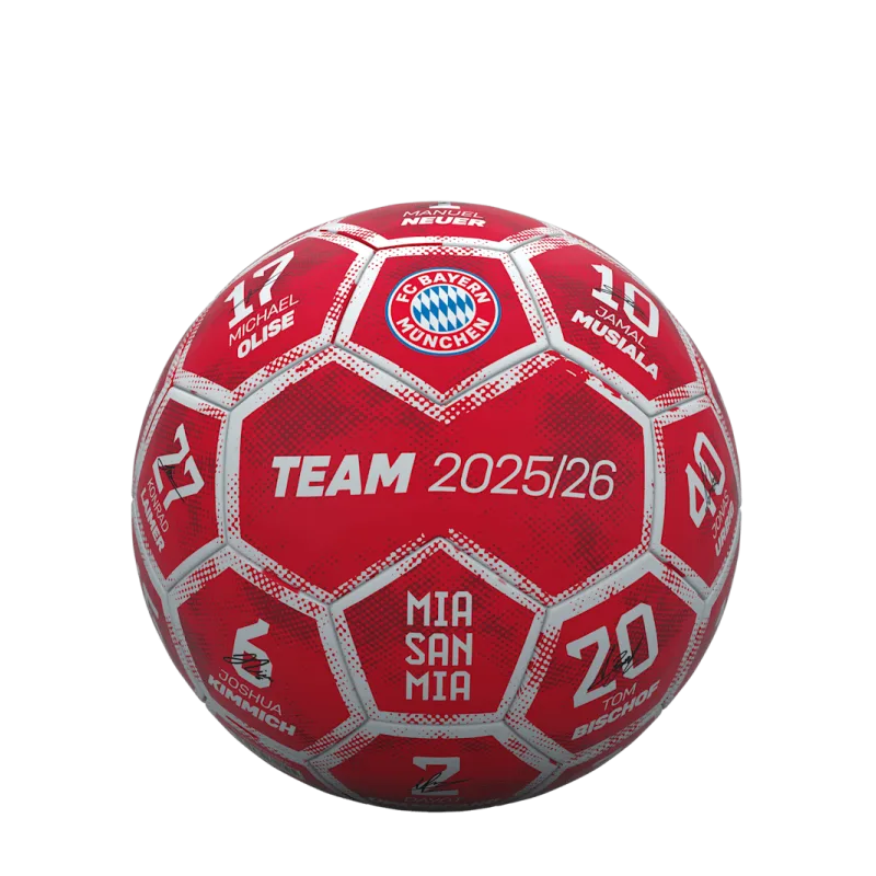 FC Bayern Mníchov lopta s podpismi 2025-2026 - SKLADOM