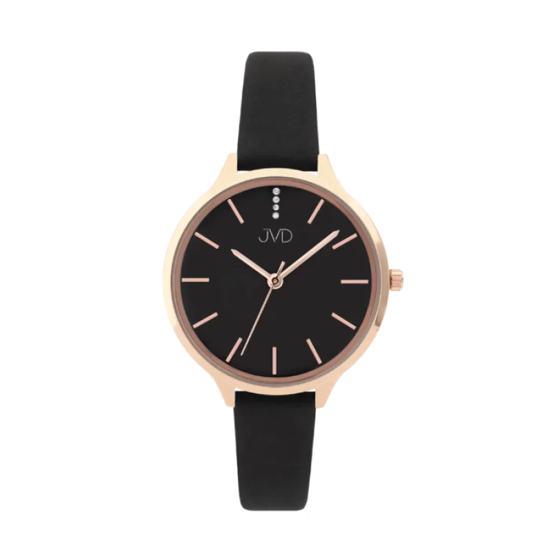 JVD Dámské módní designové hodinky JVD JZ201.6 s řemínkem z pravé kůže