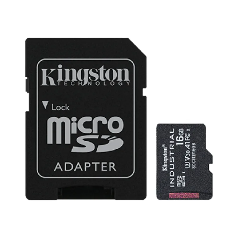 Kingston Industrial/ micro SDHC/ 16GB/ UHS-I U3 / Class 10/ + Adaptér…
