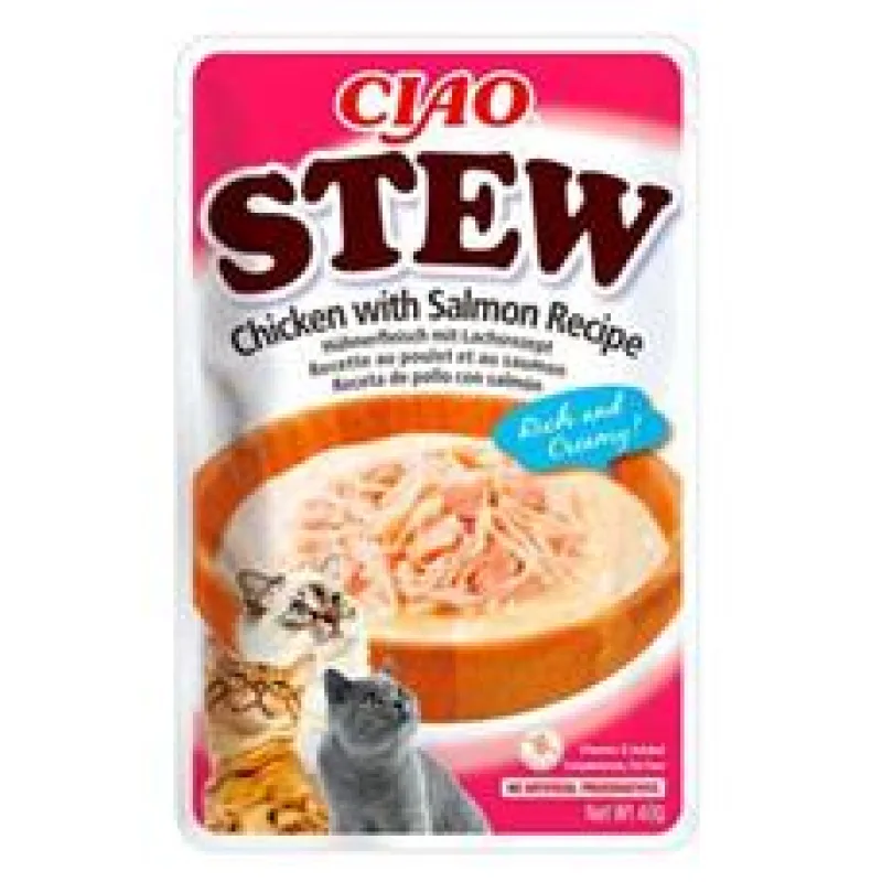 Churu Cat CIAO Stew Chicken with Salmon Recipe 40 g