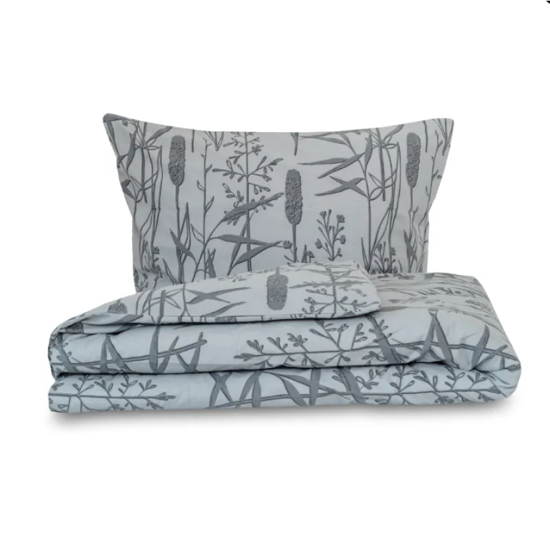 Flanelové obliečky Trstina sivá 140x220/70x90 cm