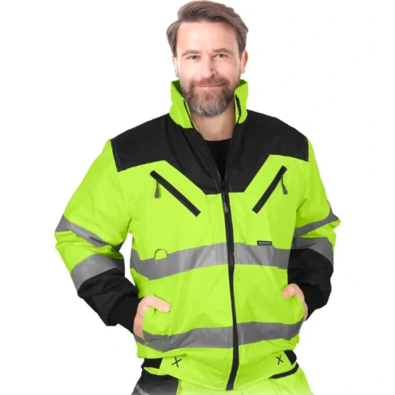 Leber&Hollman XVERT XV Winter reflexná bunda žltá/čierna