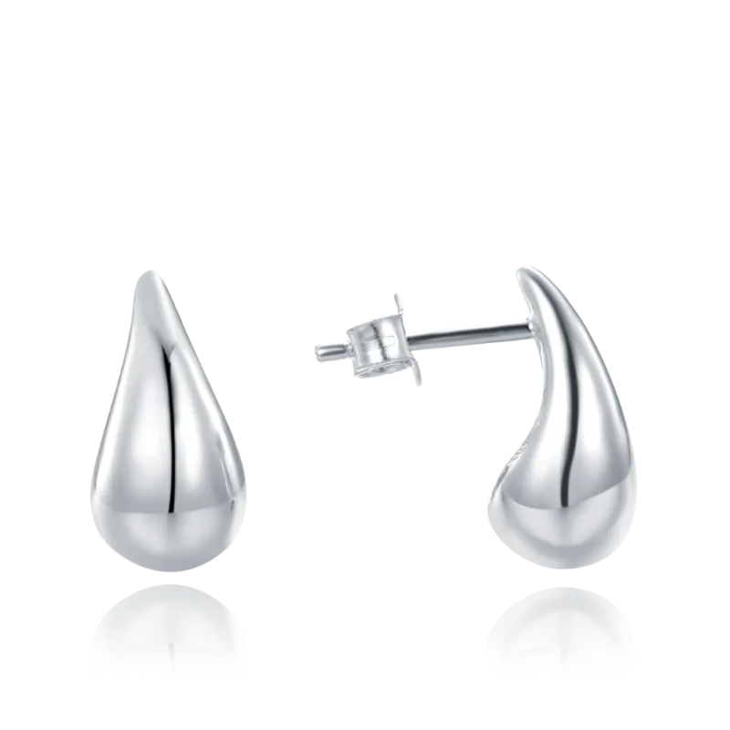 MINET Moderní stříbrné náušnice kapky