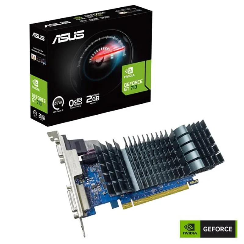 ASUS GT710 2GB/64-bit, GDDR5, D-Sub, DVI, HDMI, LP 90YV0ALA-M0NA00