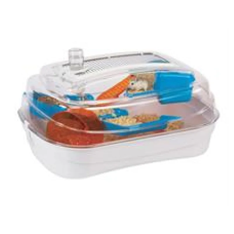 Klec hlod. křeček plast Abode růž./zel./oranž 55x39x26,5cm