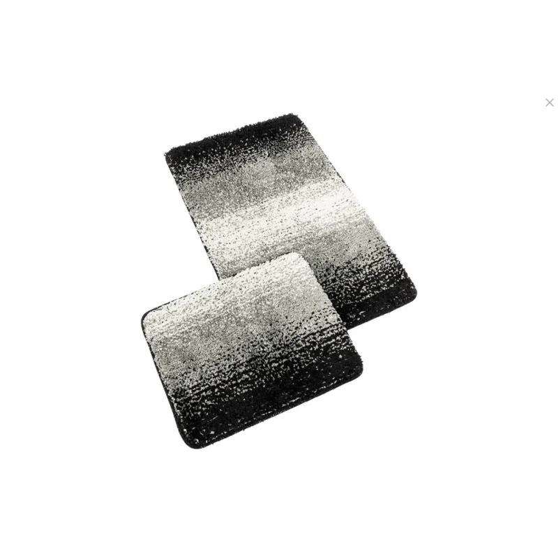 Kúpeľňová súprava predložiek SILVER 60x100+60x50cm sivá/čierna