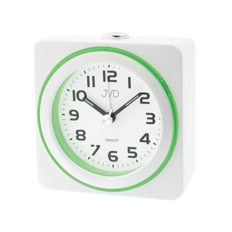 JVD Tichý netikající dětský ručkový budík s osvětlením JVD SRP909.1