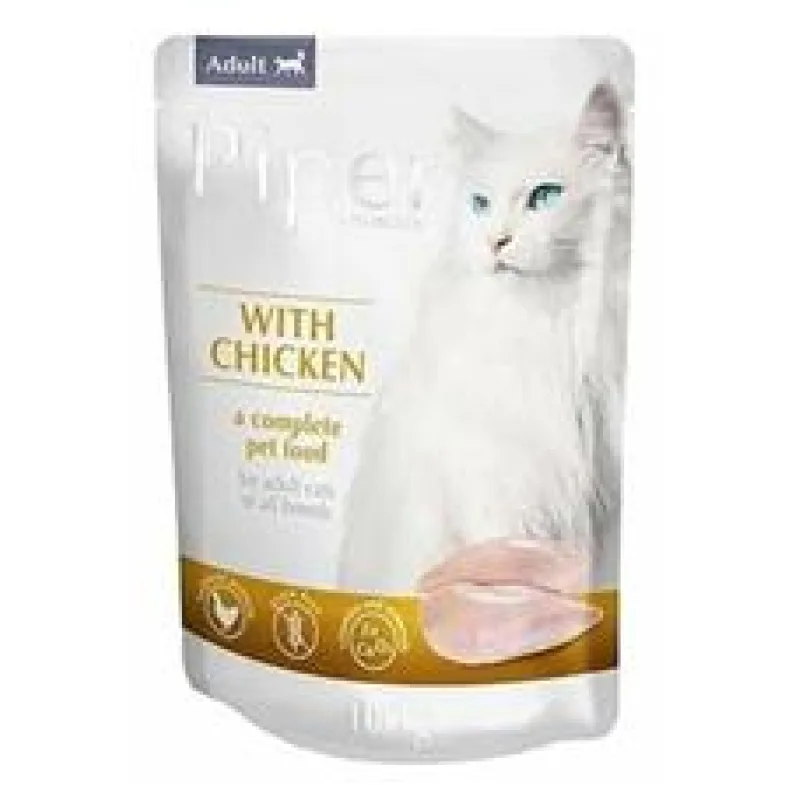 PIPER CAT kapsička pro kočky, kuřecí 100g