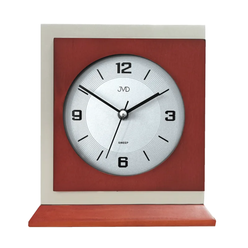 JVD Dřevěné netikající tiché stolní retro hodiny JVD HS24013/23