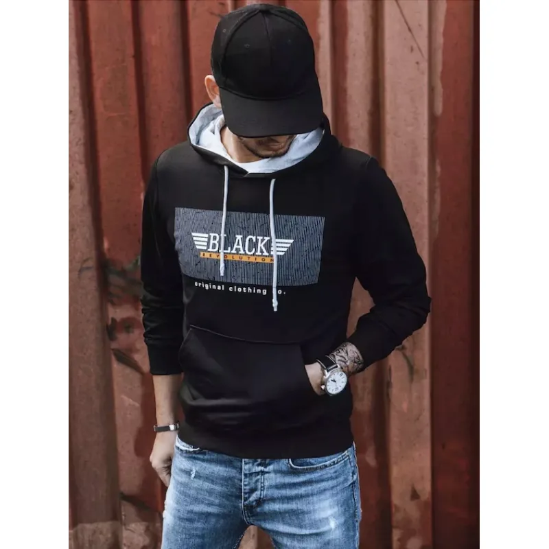 Dstreet pánska mikina BX5383 čierna XXL