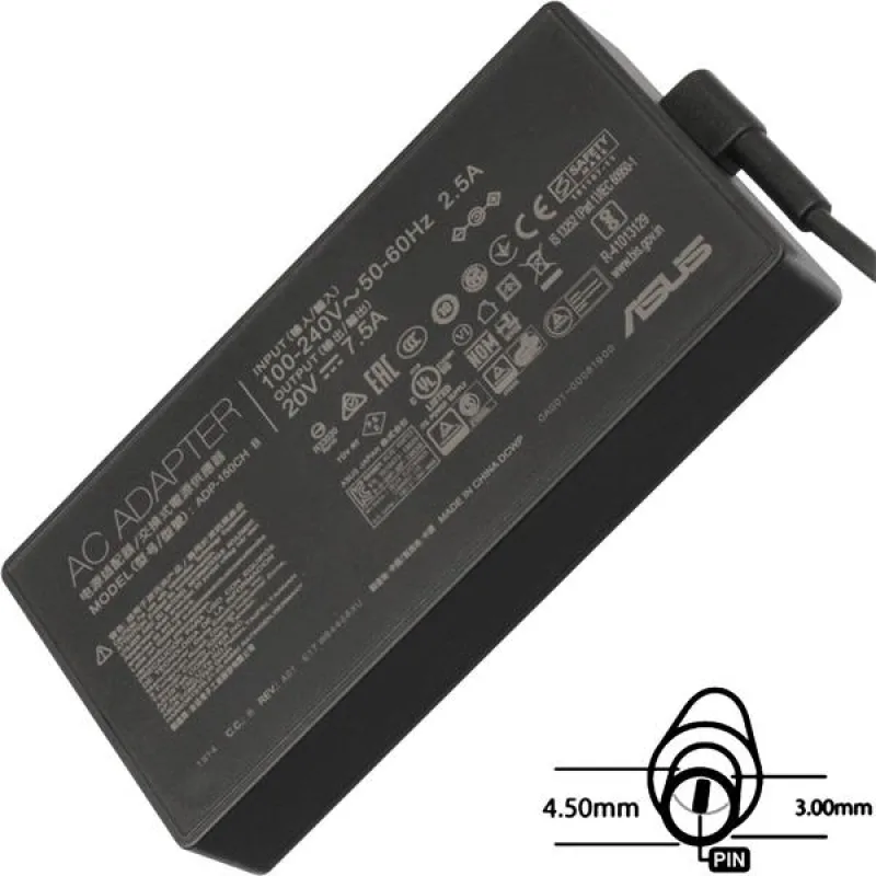 ASUS AC NAPÁJACÍ ADAPTÉR 150W 20V 3pin (4.5 mm) -neobsahuje PW CORD CEE…