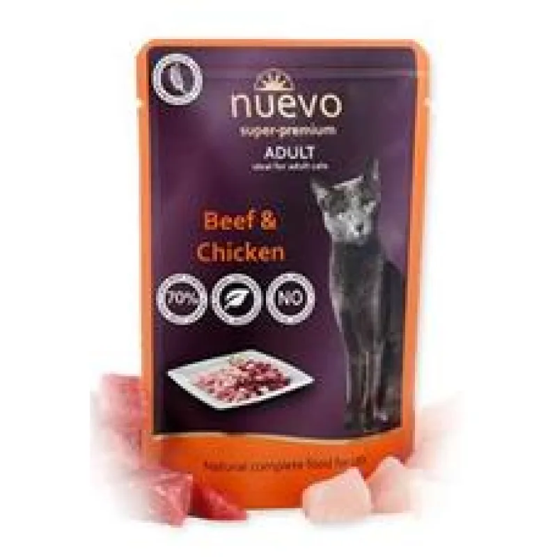 Nuevo kočka kuřecí a hovězí kapsa 85 g