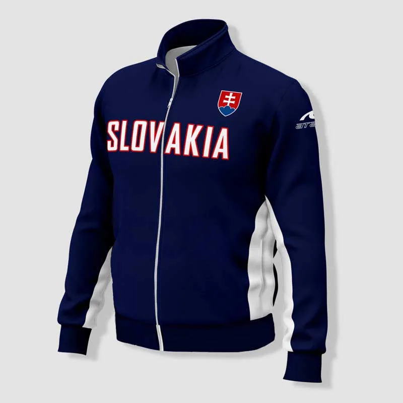 Slovensko Slovakia mikina so zipsom tmavomodrá pánska
