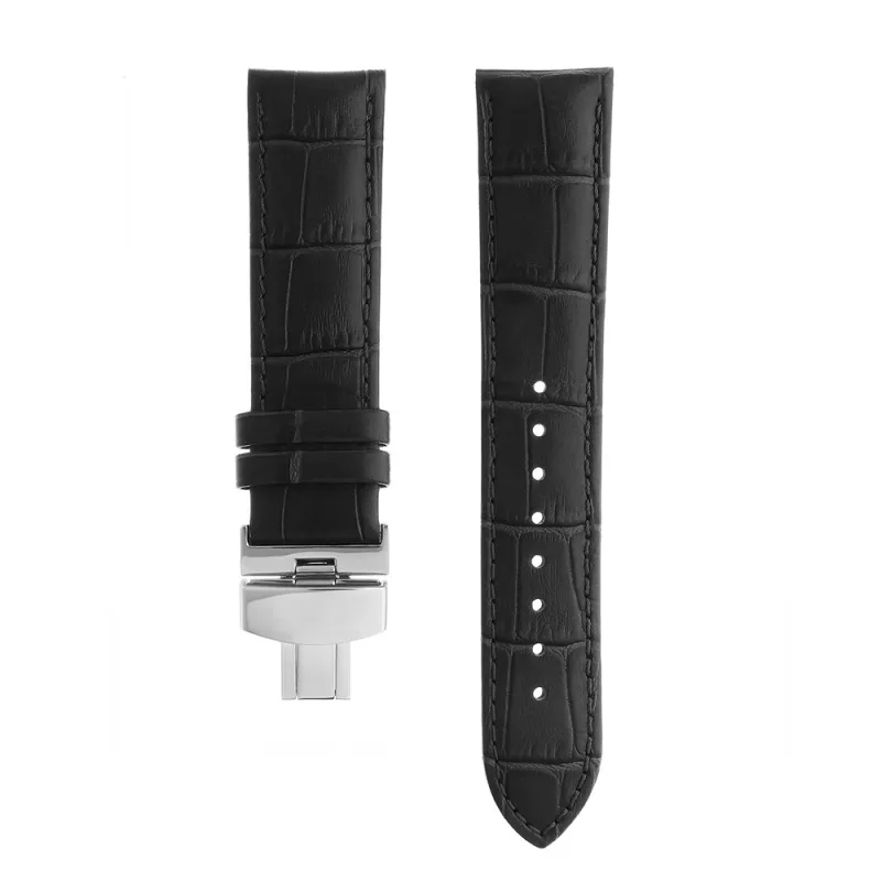 MPM Pánský řemínek na hodinky RB.15798 (22 mm) - černý RB.15798.2220.9090.L