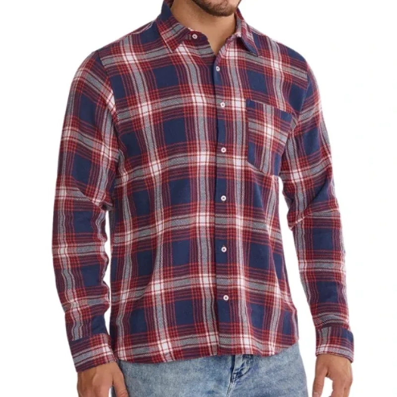 Raj Pol 737482 flanelová košeľa blue/red