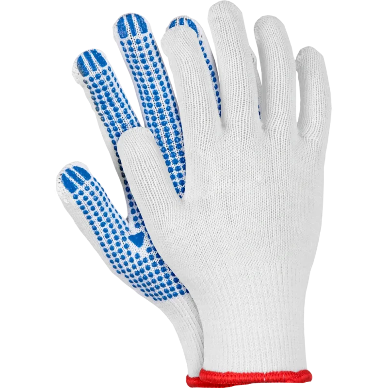 Reis ROOT WN rukavice s PVC bodkami white/blue 8-10