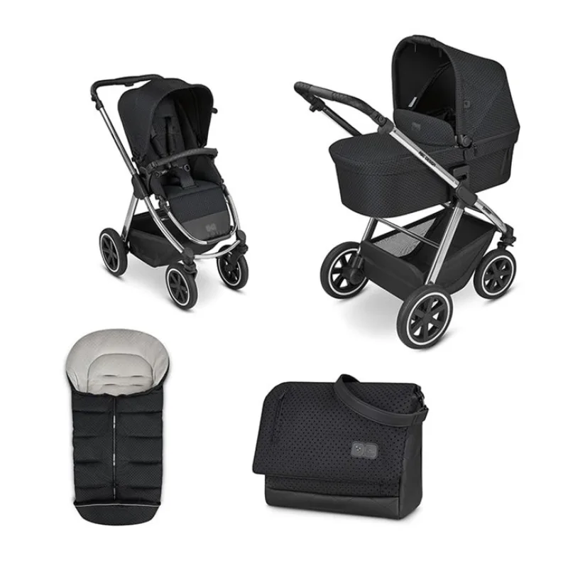 ABC DESIGN Samba Set Diamond 3ks 2023 Black Dots kombinovaný 2in1 kočík