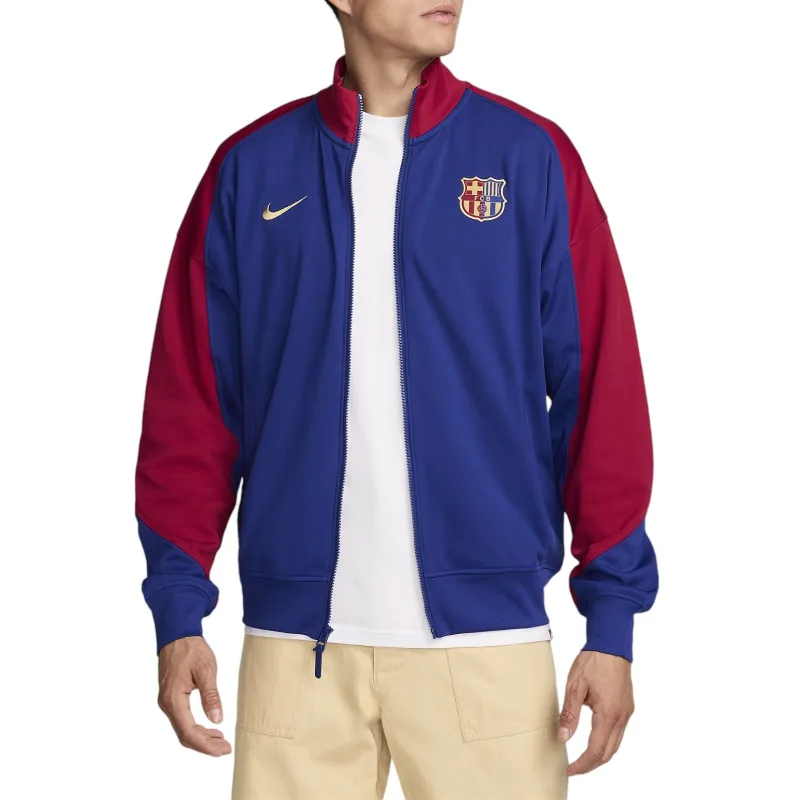 Nike FC Barcelona mikina / bunda modro-červená pánska