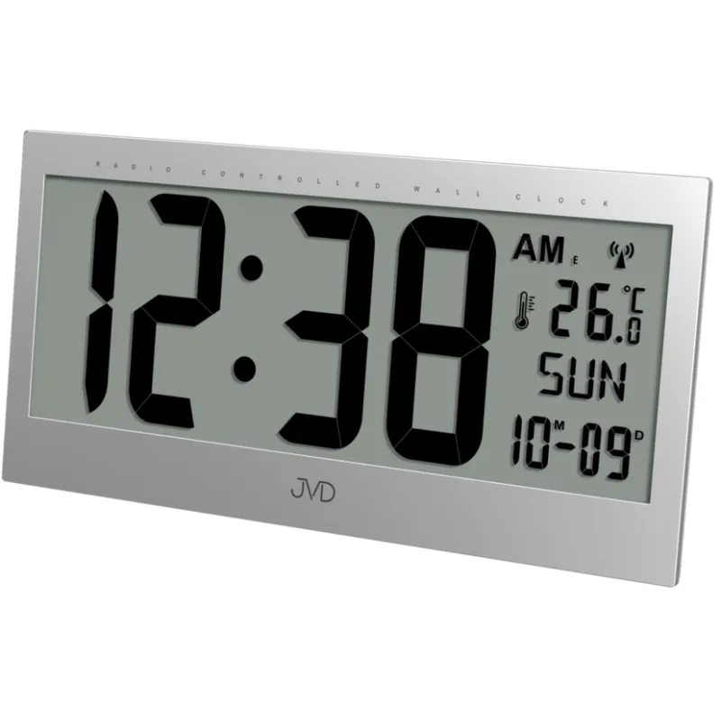 JVD Velké rádiem řízené nástěnné digitální hodiny JVD RB9380.2