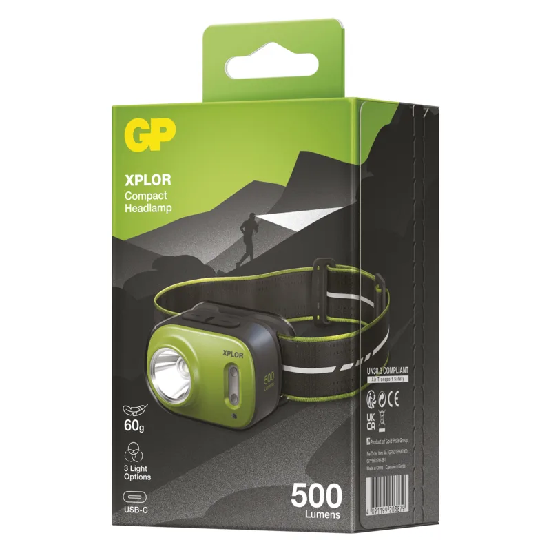 LED nabíjacia čelovka GP Xplor PHR17, 500 lm 1451085670