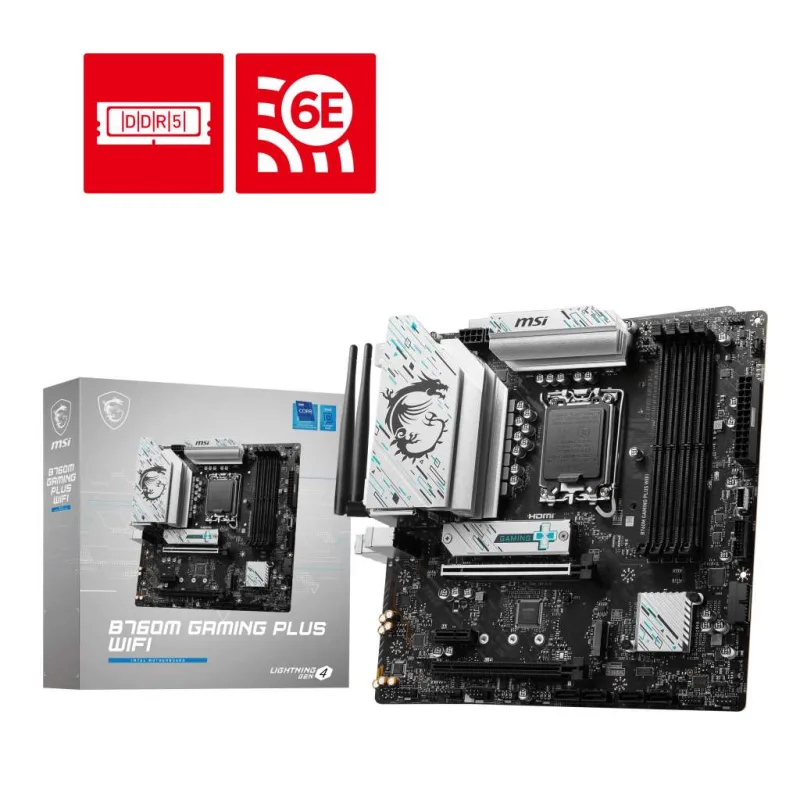 BAZAR - MSI MB Sc LGA1700 B760M GAMING PLUS WIFI, Intel B760, 4xDDR5, …