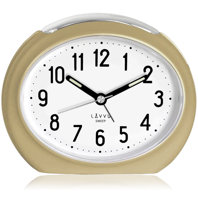 LAVVU Zlatý tichý budík SWEEP s plynulým chodem - 3 ROKY ZÁRUKA! LAS3052