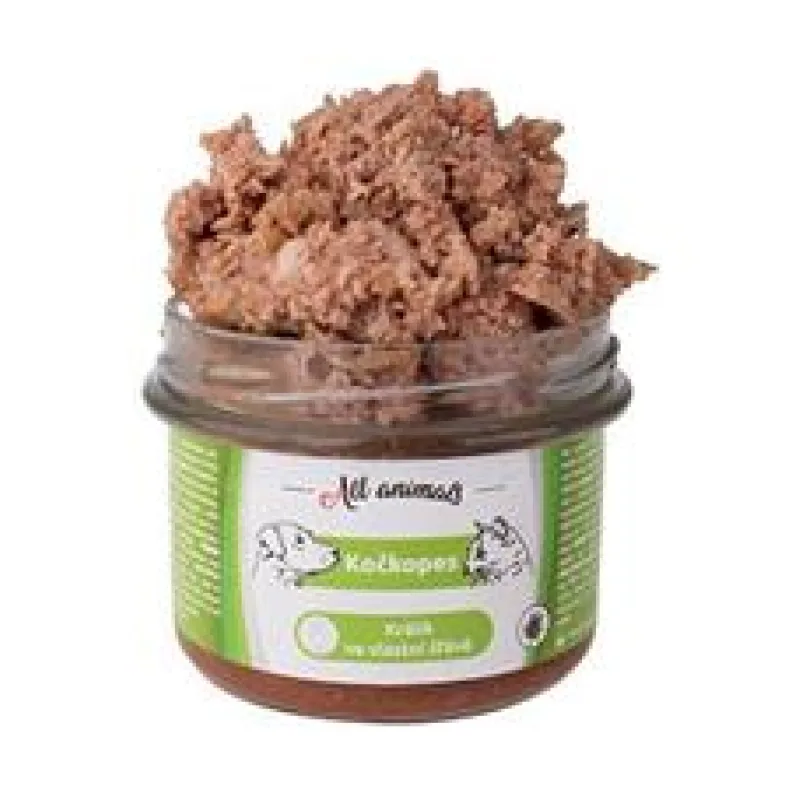 All Animals kočkopes sklo Králík ve vlastní šťávě 200g 200g