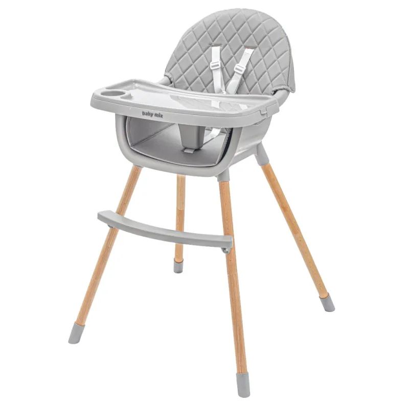 Jedálenská stolička Baby Mix Freja wooden dark grey