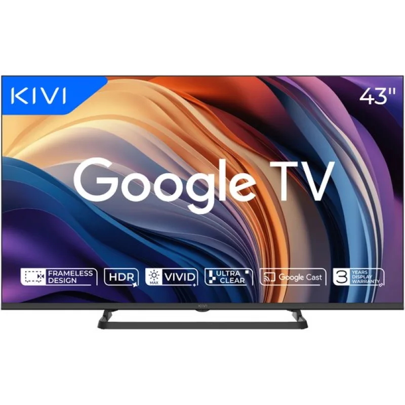 KIVI TV 43U710QB, 43" UHD, OPTIMA L5 HDR, SMART GOOGLE TV, Vyrobene v CZ…