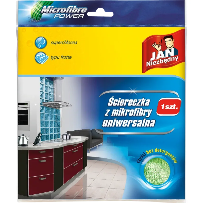 Jan Niezbedny MIKRO utierka z mikrovlákna zelená Uni
