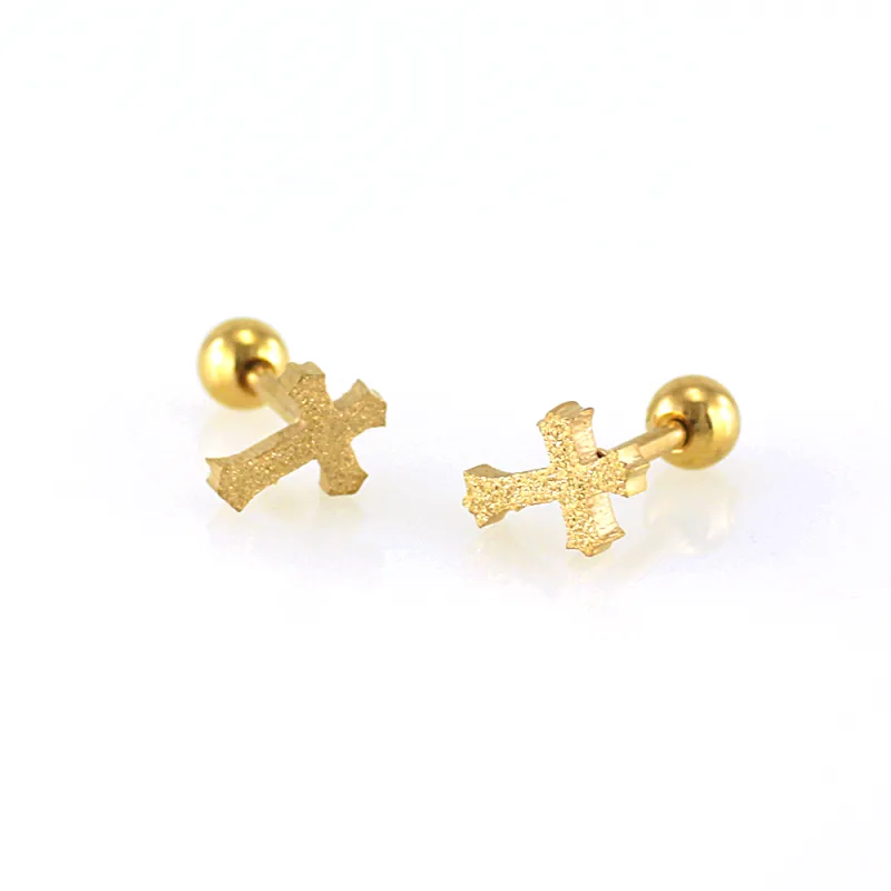 MPM Ocelové náušnice z chirurgické oceli Earrings 7445 - Gold
