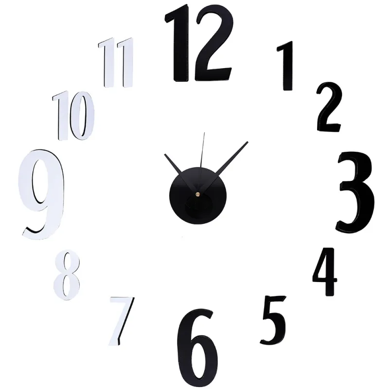 MPM Černé lesklé nalepovací hodiny E01.3773