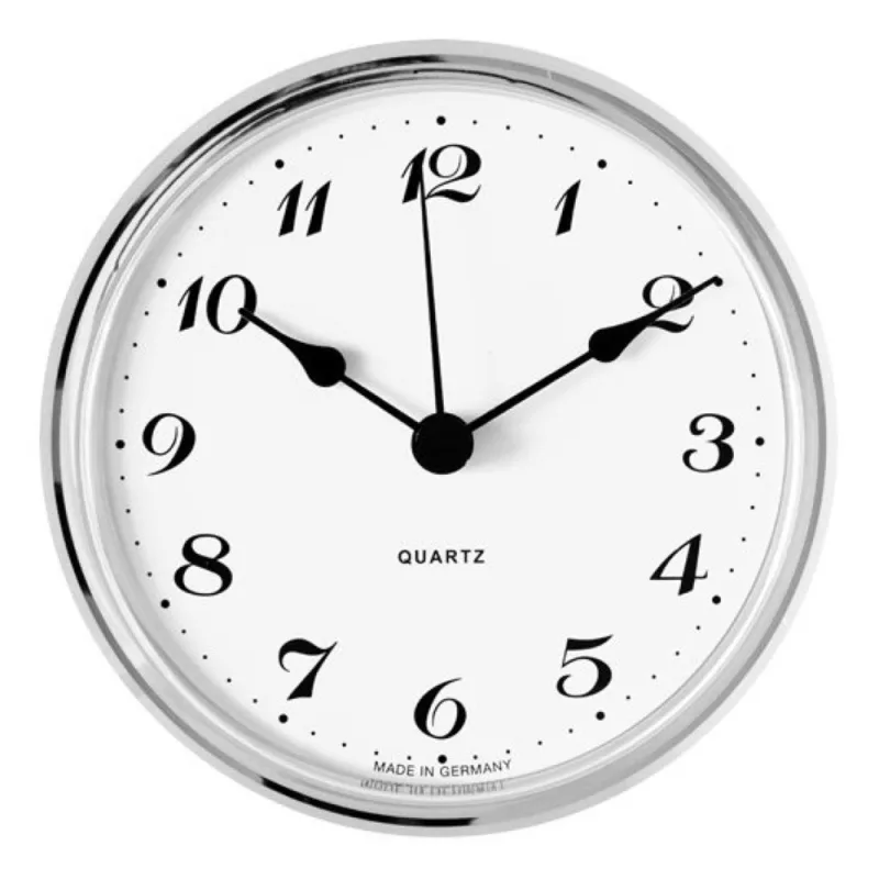 MPM Vestavné hodiny 103 mm - stříbrné, arabské číslice 550/4171-04 E22.4791.006902