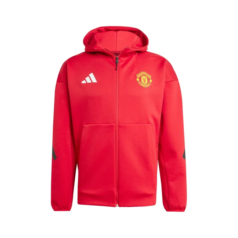 Adidas Manchester United mikina / bunda červená pánska